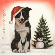 Kerstkaart hond