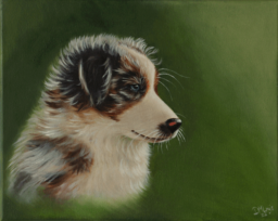 Acrylverf schilderij hond